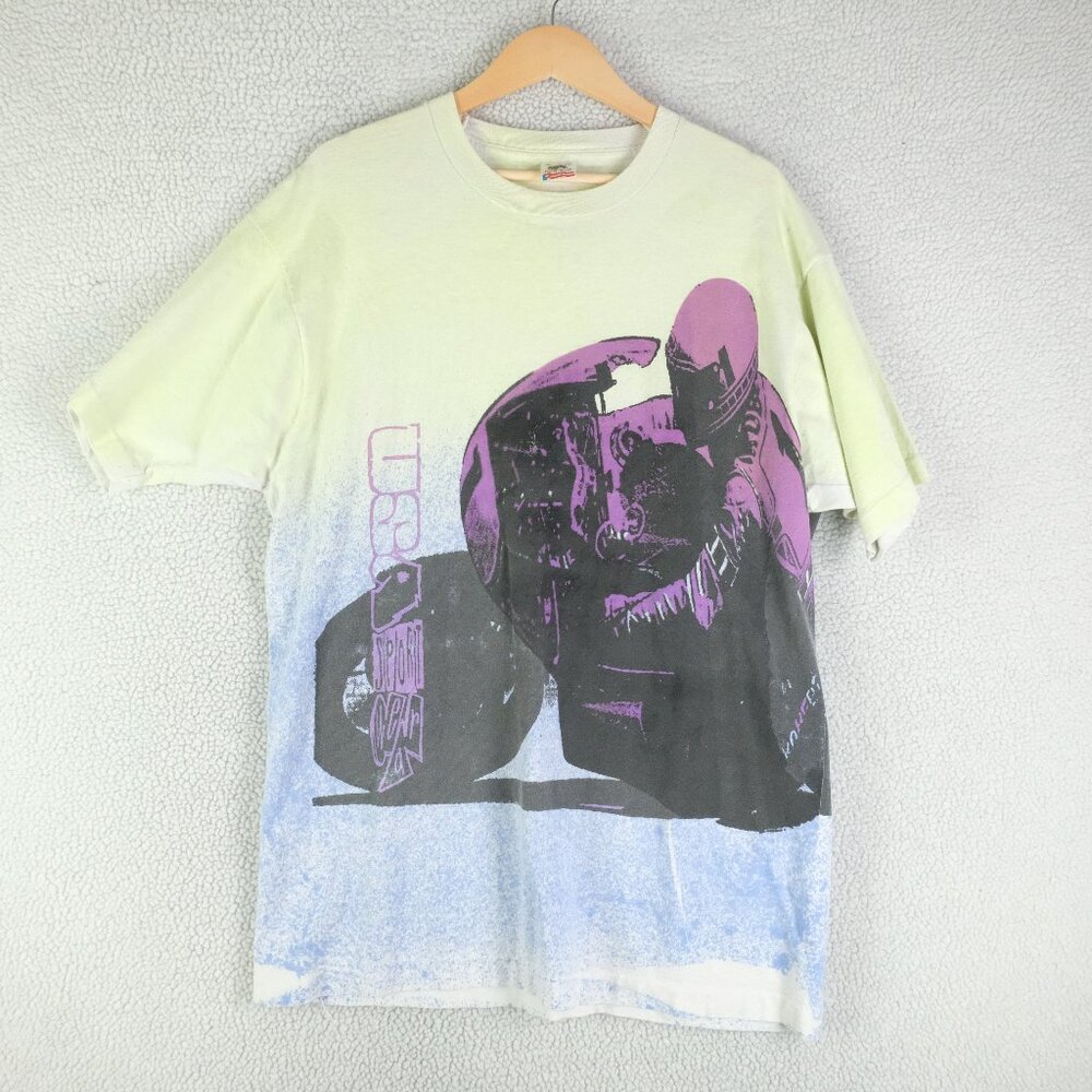 Vintage T Shirt Mens Extra Large Smokin Joe Big Print Motorcycle Moto FOTL 90s